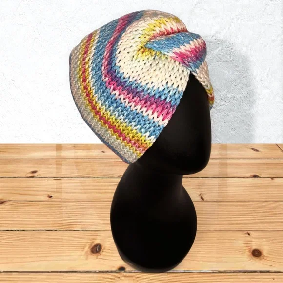 Handmade Knit Twist Ear Warmers Handcrafted Headband Flapper Girl - Picture 3 of 9